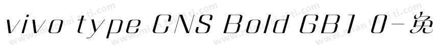 vivo type CNS Bold GB1 0字体转换